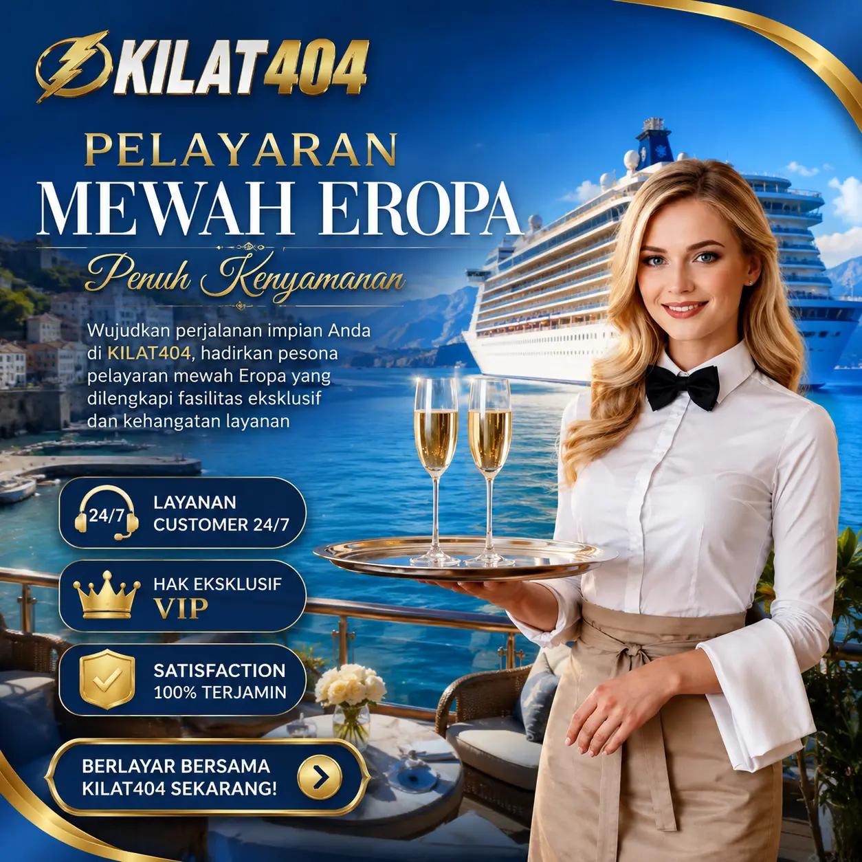 KILAT404: Pelayaran Mewah Eropa Penuh Kenyamanan